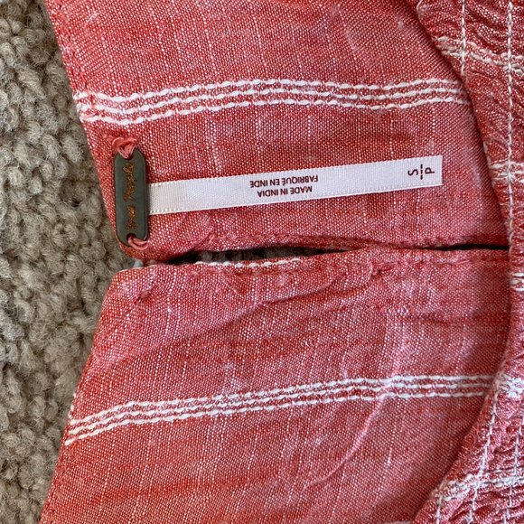 Free People Chambray Stripe coral maxi dress - Picture 7 of 7